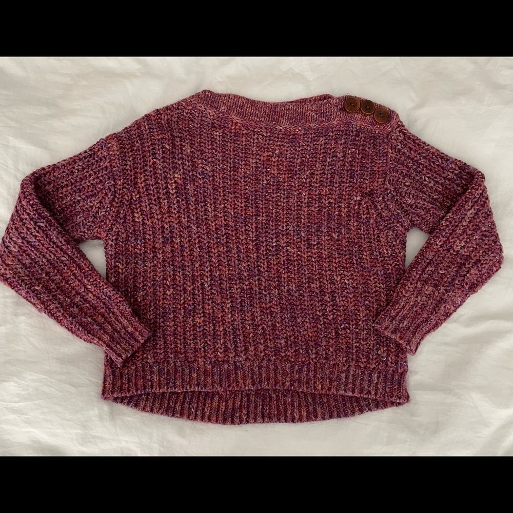 Jcrew, purple multi-color sweater, xxs